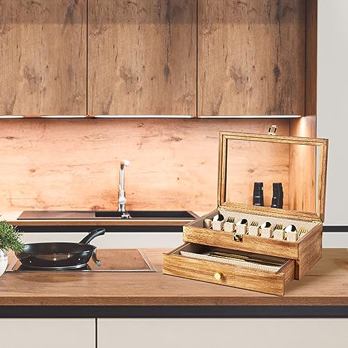 Silverware Box (2 Layer Carbonized Black)