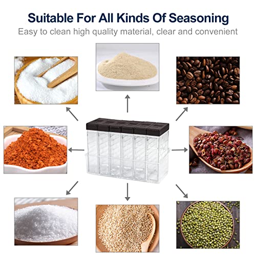6Pcs Spice Shaker Jars (Brown)