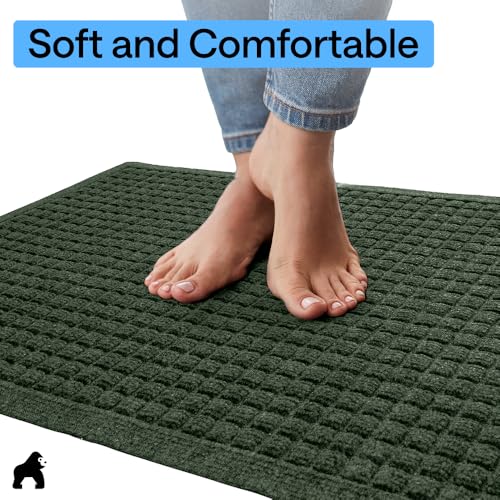 HydroABSORB Door Mat for Indoor Outdoor Use (Green / 47" X 35")