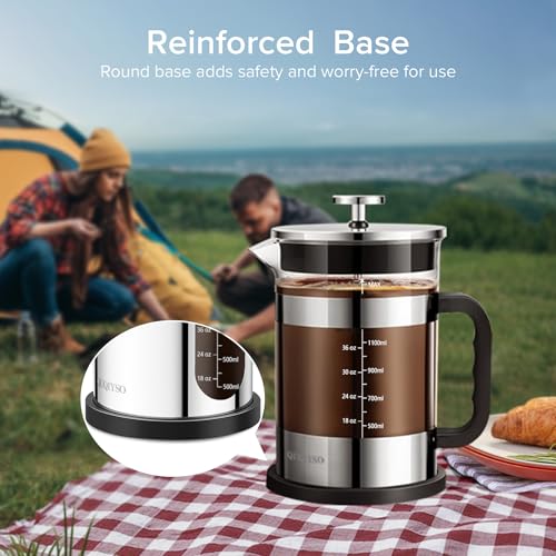 French Press Coffee Maker 51oz (New Style Sliver / 51oz)