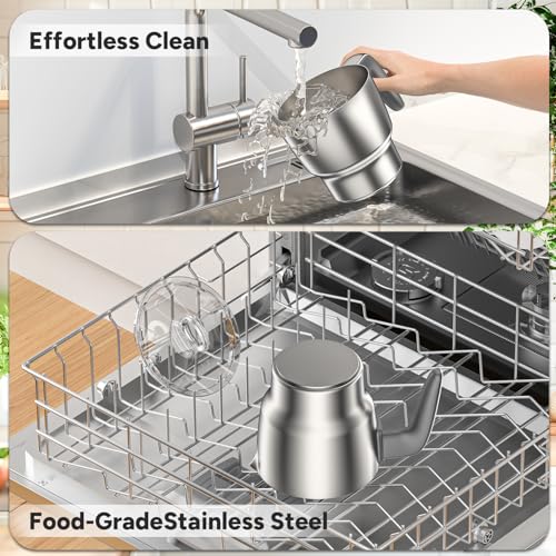 6-in-1 Electric Milk Frother and Steamer with Detachable Cups, Automatic Cold and Warm Foam Maker for Lattes/Cappuccinos/Hot Chocolate, Dishwasher Safe Black (black-4)
