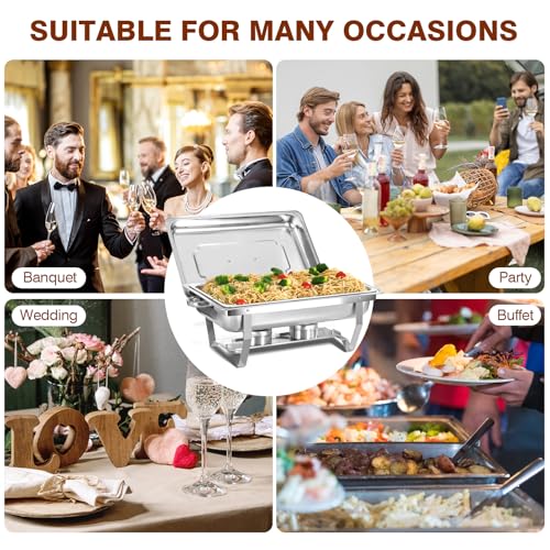 8 Qt 10 Pack Chafing Dishes Buffet Set Full Size (10 Pack - 1/1 Pan)