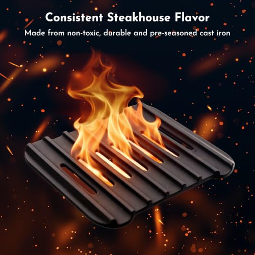 Cast Iron Grill Pan for 4QT+ Square Air Fryers