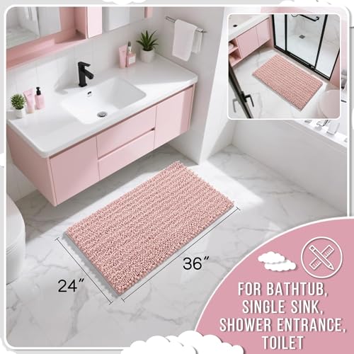 Large Bathroom Rugs Non Slip Washable 36x24 Inch (6.0333 Sq Ft)