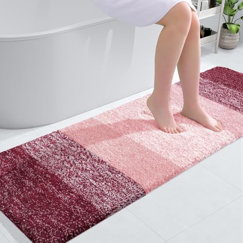 Bathroom Runner Rug 59x20 (59" X 20" / Red)