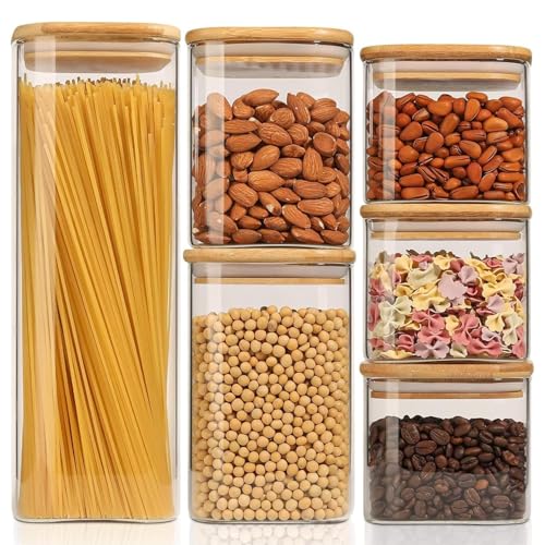 Glass Storage Containers Set of 6 (6 Count)