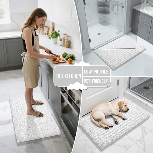 Large Bathroom Rugs Non Slip Washable 36x24 Inch