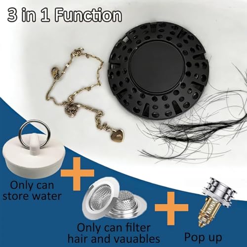 Bathtub Drain Stopper (Matte Black)