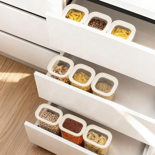 Glass Food Storage Jar with Glass Lid in Ractangle Shape (White-R3P-40oz)