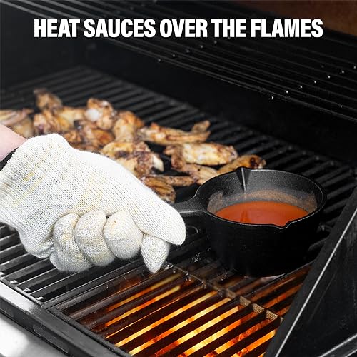 Small Cast Iron Basting Pot with Silicone BBQ Brush