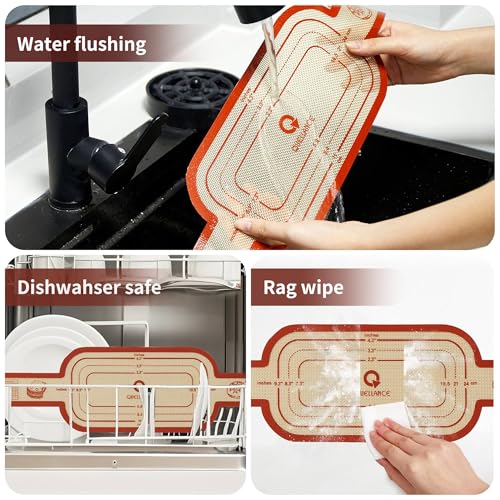 Silicone Sourdough Bread Sling Mat (2Pcs Oval+Round Red)