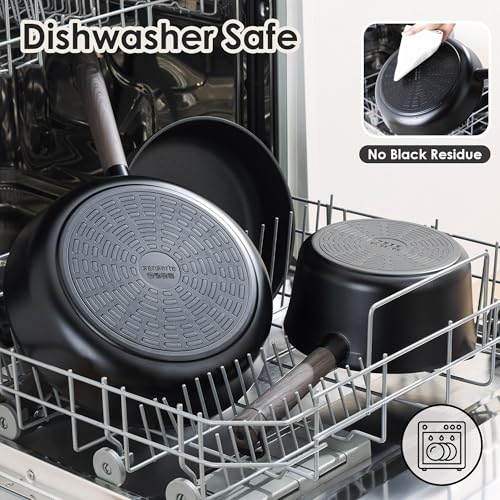 15Pcs Nonstick Cookware Set (Night Black / 15 Pieces)