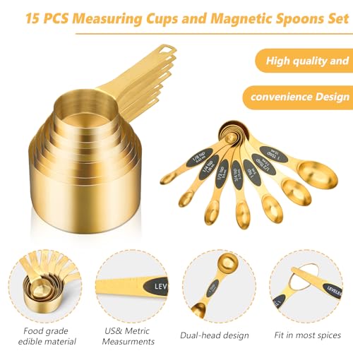 Magnetic Measuring Cups & Spoons Set for Cooking