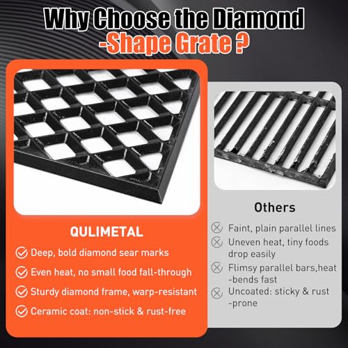 7670 Dual Sided Sear Grate for Weber Genesis 300 2022 SX (16" x 16", 1 Pack)