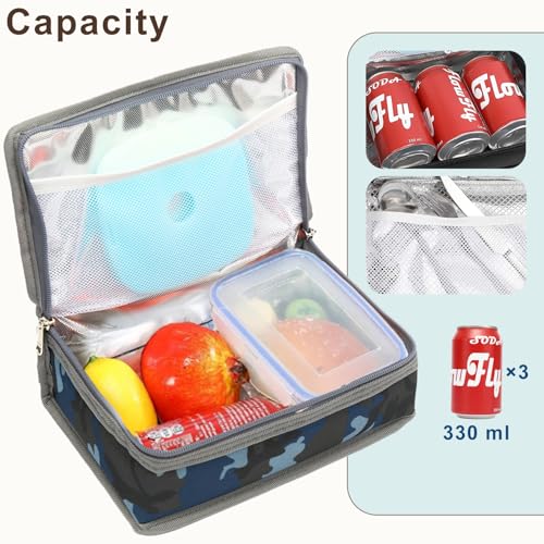 Small Insulated Lunch box Portable Soft Bag Mini Cooler Thermal Meal Tote Kit with Handle for Work & School