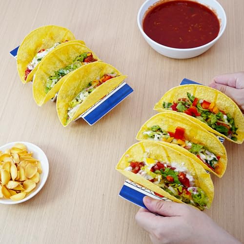 Melamine Taco Holder Stands (Set of 4 / Mars Blue)