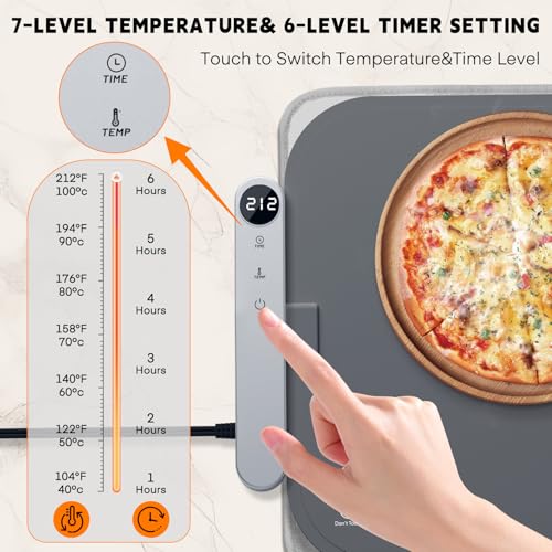 Warming Mat for Food (Dark-grey / XL: 35.8''×15.8'')