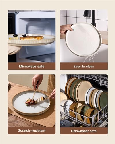 Stoneware Dinnerware Sets (Cappuccino White)