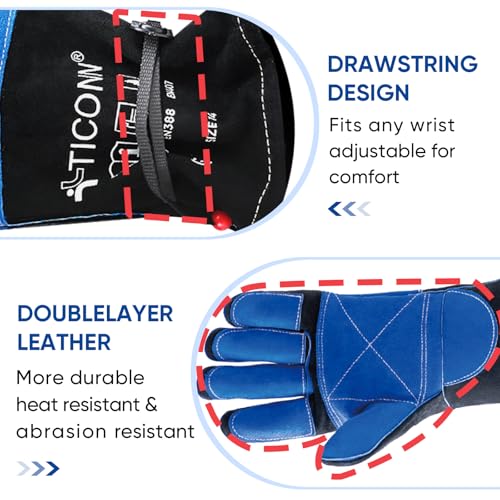 16" Leather Welding Gloves for Men