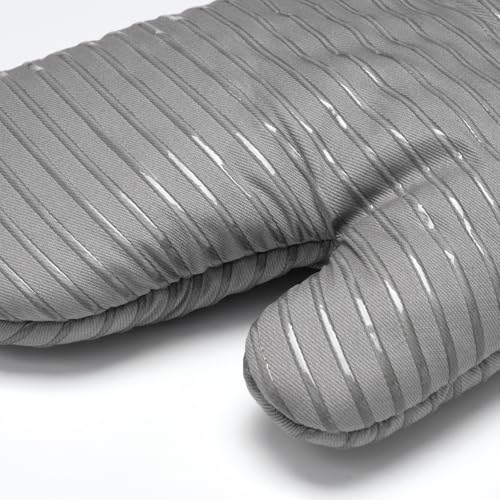Heat Resistant 500°F Kitchen Oven Mitts 2 (Gray)
