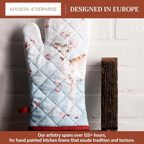Maison d'Hermine Oven Gloves 100% Cotton Oven Mitt (113 - Fairy Tale Forest / 7.5" x 13" (Oven Mitt))