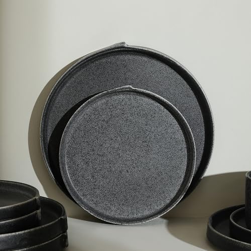 Bao 4 Piece Salad Plate Set Stoneware (Charcoal / 4-Piece - Salad Plate)