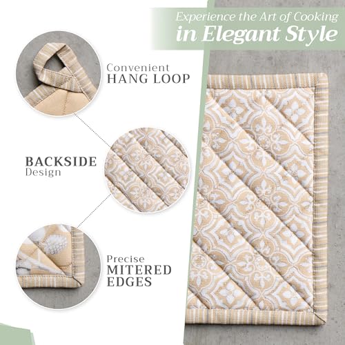 Pot Holders 100% Cotton Potholders (040 - Pretty Autumn / 8" x 8" (Pot Holder Pack of 1))