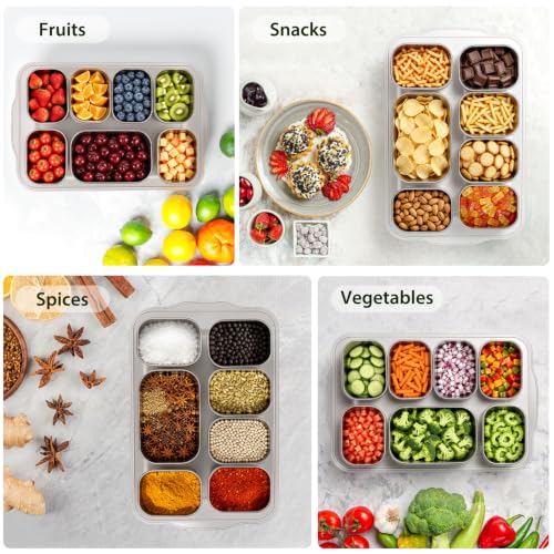 Snackle Box Container (7 Compartment (13.38"L x 9.25"W x 3.54"H))