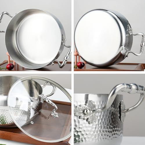 Stainless Steel Stock Pot with Visible Lid for Pasta (7 Quarts)