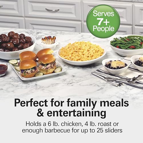6 Quart Set & Forget Programmable Slow Cooker (6 Quarts, 15 Cooking Options, Black)