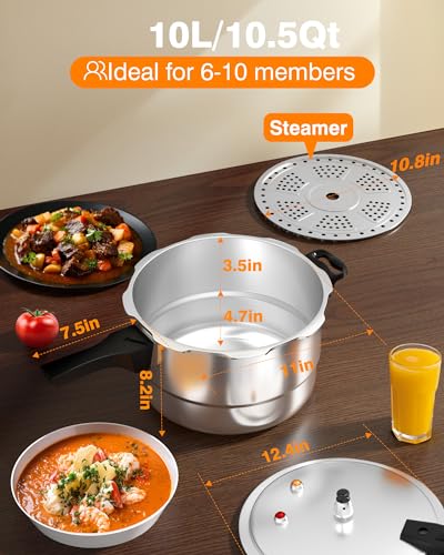 10Qt Aluminum Pressure Cooker w