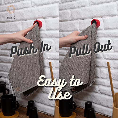 Towel Hooks Towel Holder (8 Pack / Fire Red)