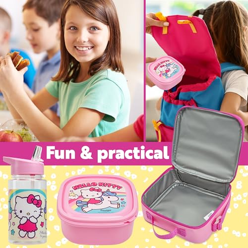 Hello Kitty Girls Lunch Box 3Pc Set (Multi Hello Kitty)