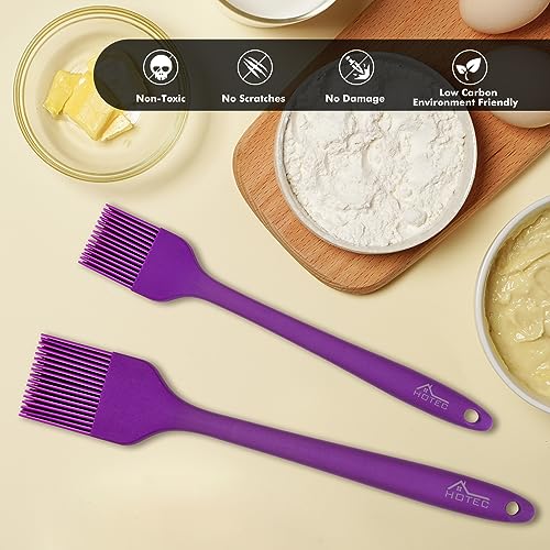 Basting Brushes Silicone Heat Resistant Pastry Brushes Spread Oil Butter Sauce Marinades for BBQ Grill Barbecue Baking Kitchen Cooking BPA Free Dishwasher Safe (2 Count)
