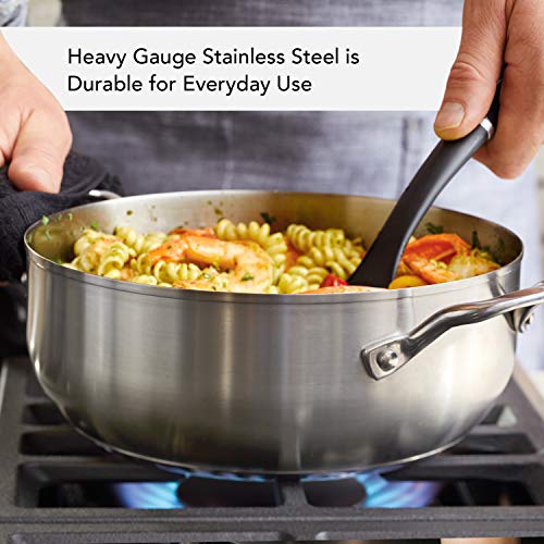 3 Ply Casserole with Lid (Silver / 4 Quarts)