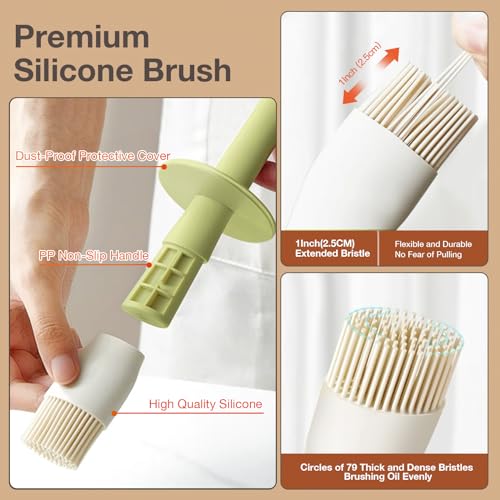 Oil Dispenser with Brush for Kitchen (03_Green)