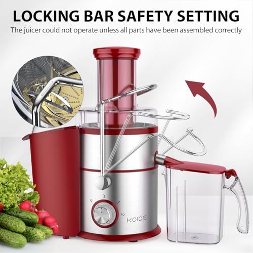 1300W Centrifugal Juicer Machine (Red)