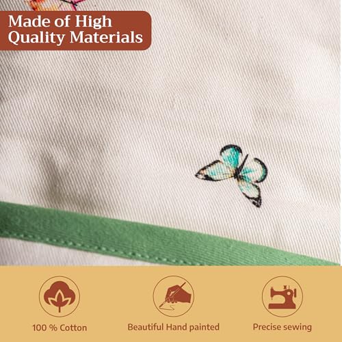 Double Oven Mitts 100% Cotton Double Oven Glove (019 - Botanical Fresh / 7" x 35" (Double Oven Mitt))