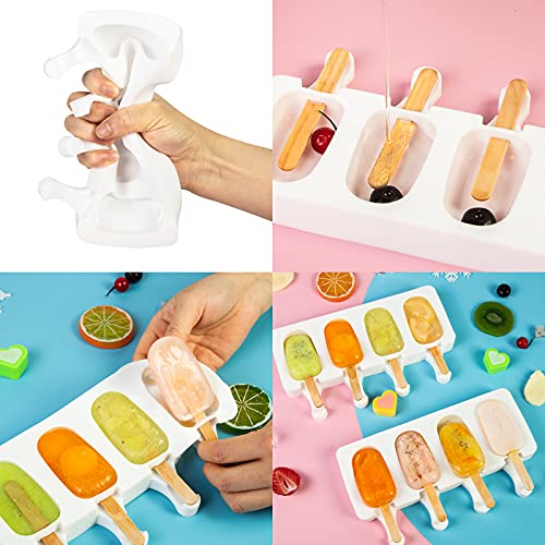 2 Pack Popsicles Molds (White)