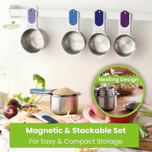 Magnetic Measuring Cups & Spoons Set of 15 (Winter Frost)