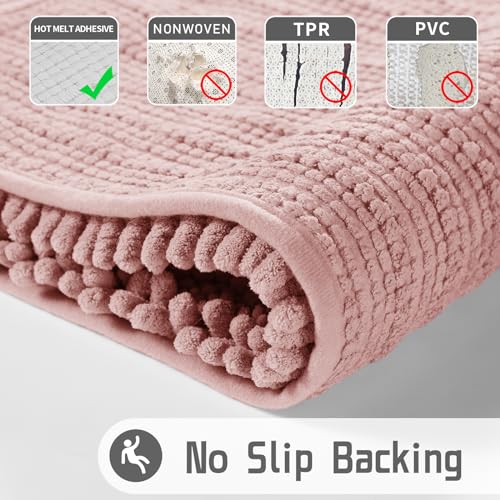 Original Luxury Chenille Bath Mat (70" x 24" / Light Pink)