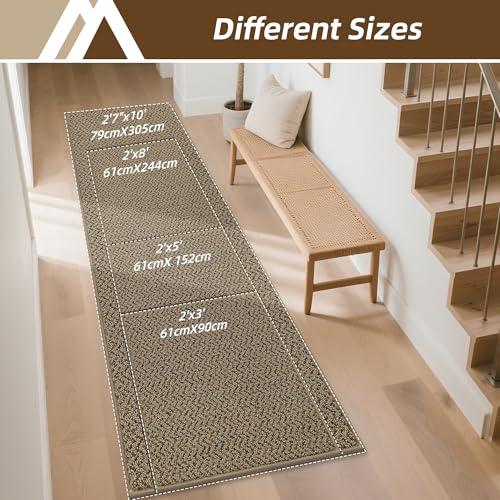 Hallway Runner Rugs Non (Taupe / 2' x 5')