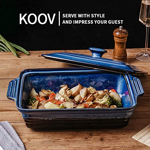 Ceramic Casserole Dish With Lid (Nebula Blue)