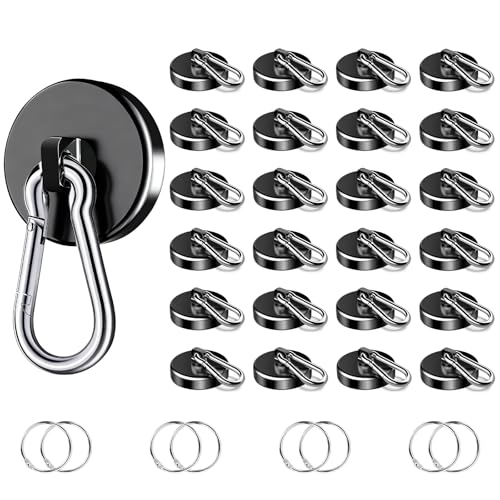 200Lbs Magnetic Carabiner Hooks (200lb-24P)