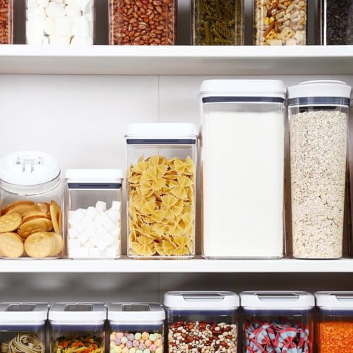 Flip Tite Acrylic Food Storage Container with Lid 6” XL Air Tight Ring Seal Flip Lock (White / 6")