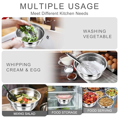 Mixing Bowls with Clear Airtight Lids (6 Count)