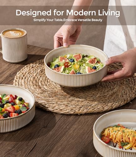 7.5 Inch Pasta Bowls Set of 6 (Set of 6 / Cappuccino)