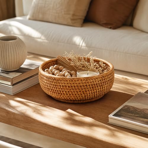 9.3" Rattan Storage Basket (M)