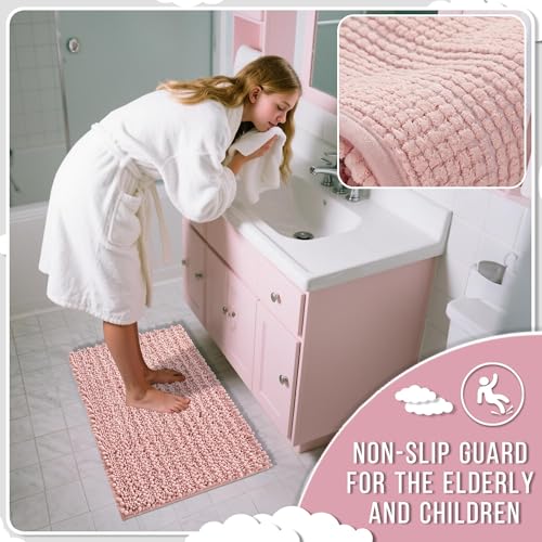 Bathroom Rugs Non Slip Washable 32x20 Inch