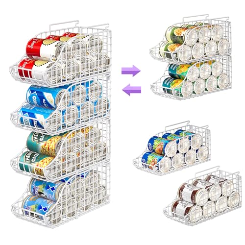 4 Pack Stackable Can Rack Organizer for Kitchen Pantry (4 Count)